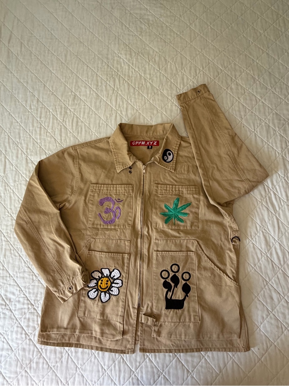 Blazer with Embroidered Patches